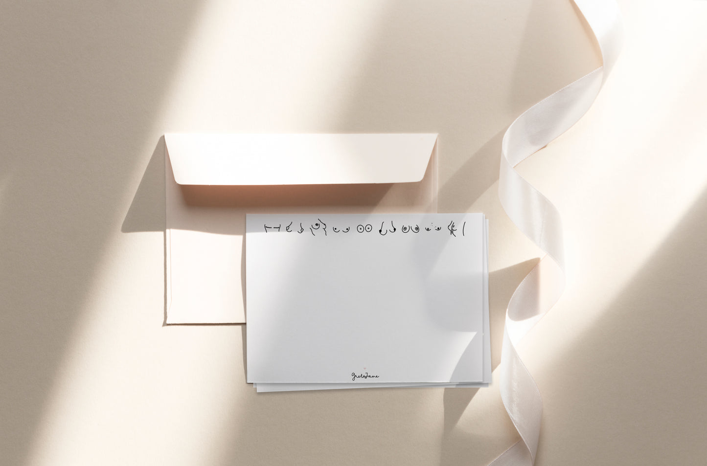 The boobs note card set