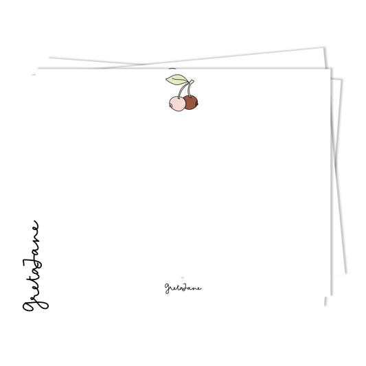 Cherry boobs note card set