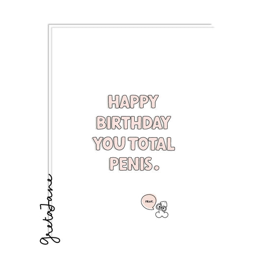 This funny birthday card works great to give to your garbage friend, family or coworker. Because we all have those borderline garbage people in our lives but we keep them around because while they may be garbage trash they are still capable of great things. It's called a garbage CAN not a garbage CAN'T. Also great to give to penis lovers, those little freaks deserve cards too.